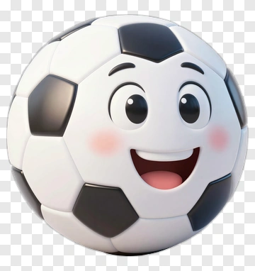 Cartoon Soccer Ball With A Happy Face PNG