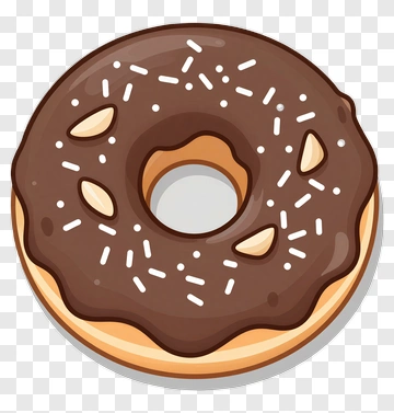 Chocolate Donut With Sprinkles PNG