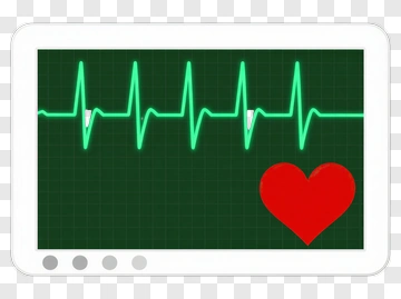 Heartbeat Monitor With Heart Icon PNG