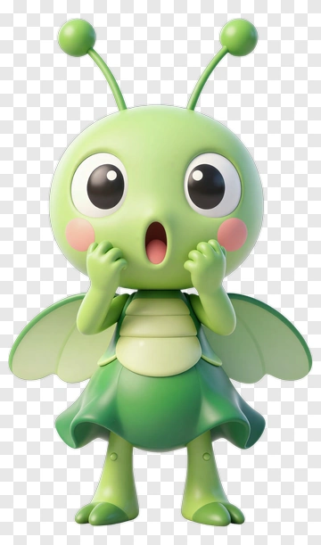 Cartoon Bug Character With Open Mouth PNG
