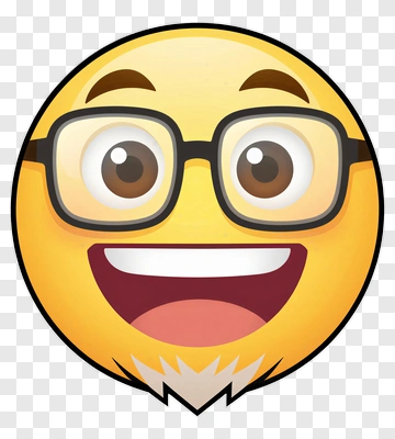 Smiling Emoji With Glasses PNG
