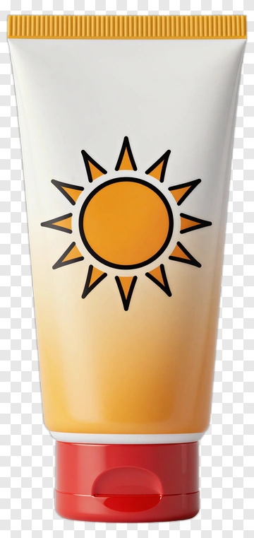 Sunscreen Tube With Sun Graphic PNG