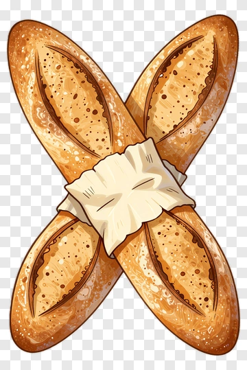 Bread Loaf With Butter Wrapper PNG