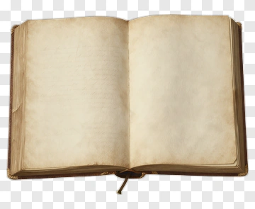 Open Book With Blank Pages PNG