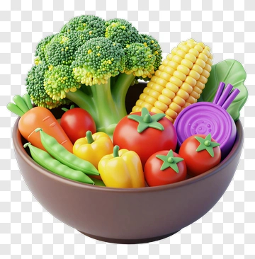 Colorful Bowl Of Fresh Vegetables PNG