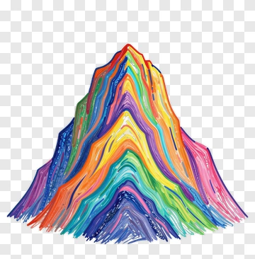Colorful Mountain Landscape PNG