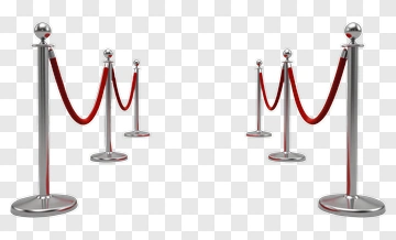 Red Carpet Stanchions With Ropes PNG