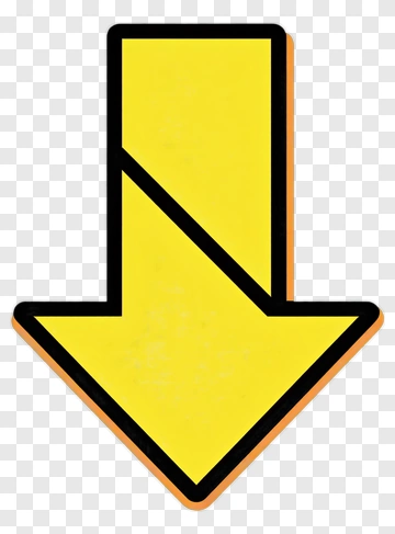 Yellow Downward Arrow PNG
