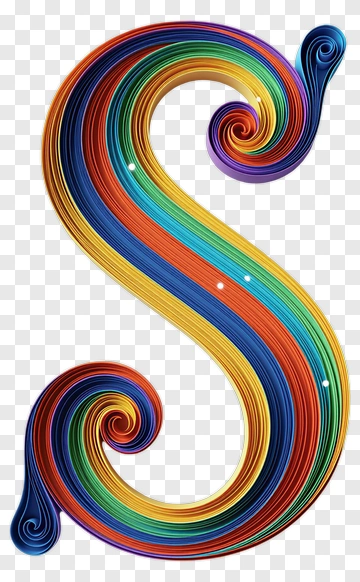 Colorful Letter S Design PNG