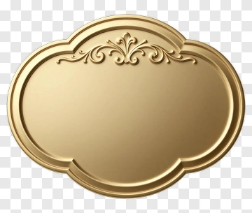 Golden Decorative Label PNG