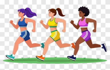Women Running In Athletic Wear PNG