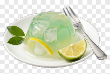 Lime Gelatin Dessert With Lemon And Lime Slices PNG