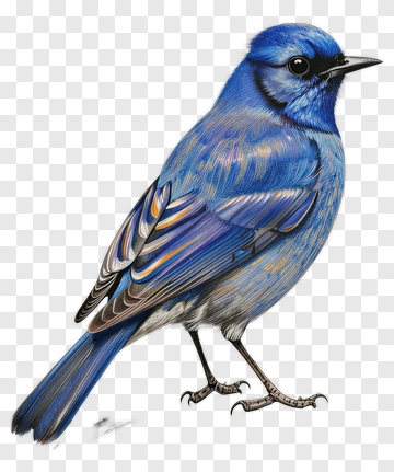 Blue Bird Perched PNG