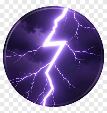 Purple Lightning Bolt Icon PNG