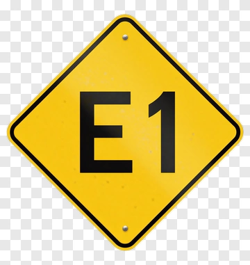 E1 Traffic Sign PNG