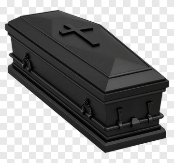 Black Coffin With Cross PNG