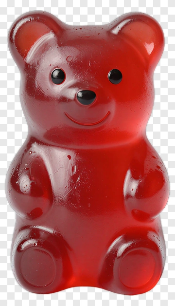 Red Gummy Bear Candy PNG