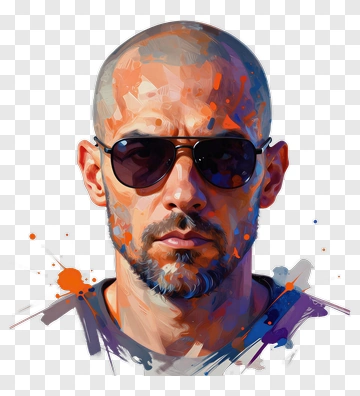 Portrait Of A Man With Sunglasses PNG