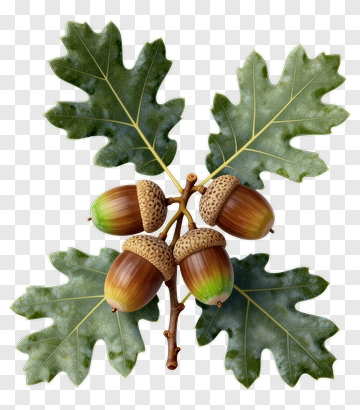 Acorns And Oak Leaves PNG
