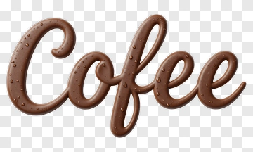 Coffee Text Design PNG