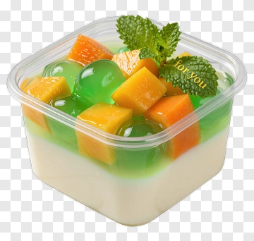 Colorful Fruit Jelly Dessert PNG