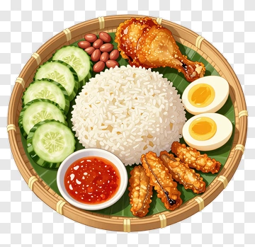 Delicious Rice Dish With Chicken And Eggs PNG
