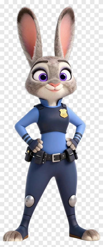 Police Rabbit Character PNG