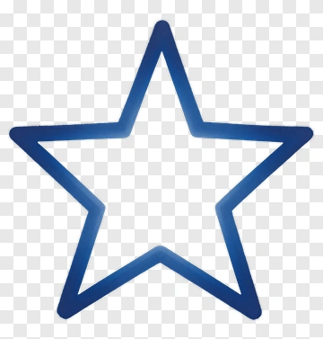 Blue Star Outline PNG