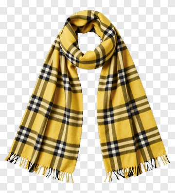 Yellow Plaid Scarf PNG