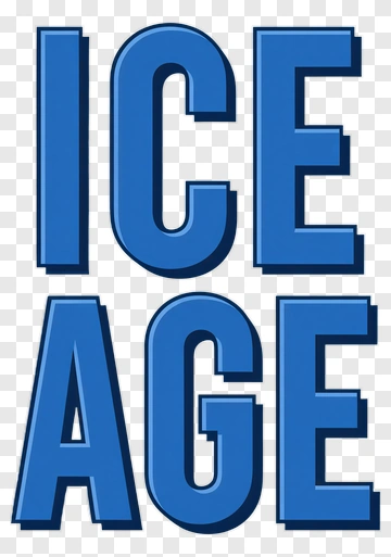 Ice Age Text Design PNG