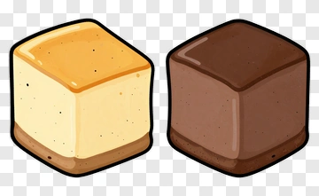 Two Cartoon Marshmallows PNG