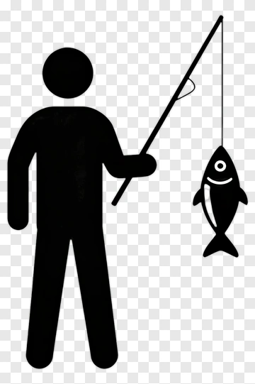Fisherman Holding A Caught Fish PNG