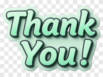 Thank You Text In Green PNG