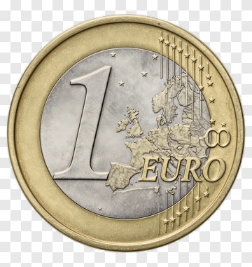 1 Euro Coin PNG