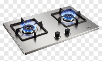 Modern Gas Stove With Flames PNG