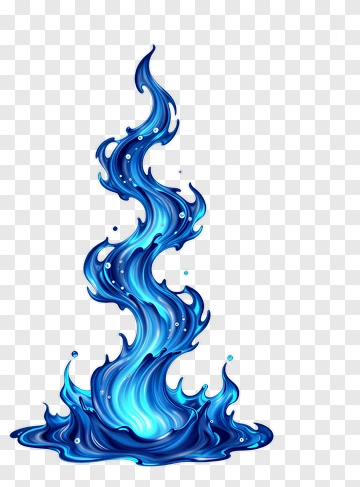 Blue Flame Element PNG