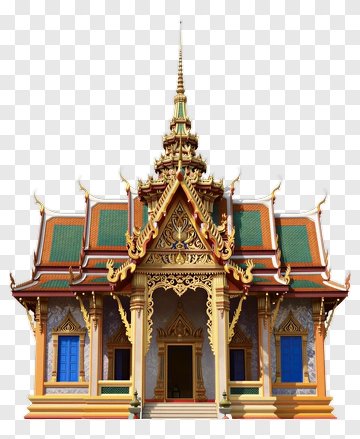 Traditional Thai Temple Architecture PNG