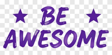 Be Awesome Text Design PNG