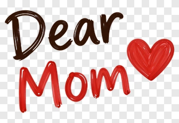 Dear Mom Heart PNG