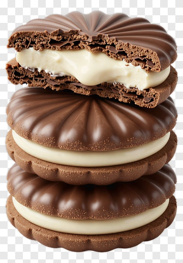 Chocolate Cream Filled Cookies PNG