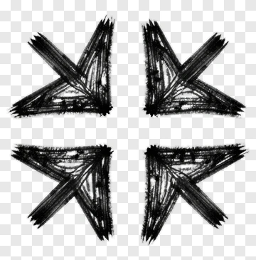 Black Brush Stroke Arrows PNG