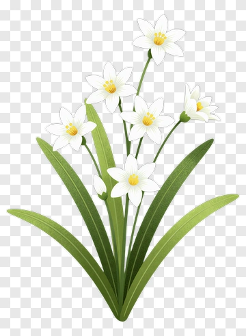 White Flower Bouquet PNG