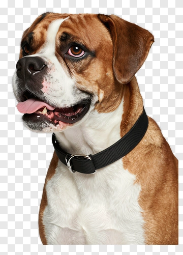 Boxer Dog With Black Collar PNG