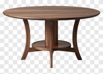 Wooden Round Dining Table PNG
