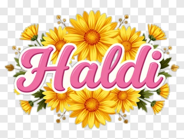 Haldi Floral Design PNG
