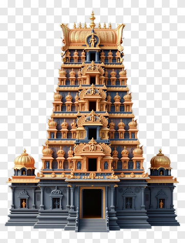 Intricate Temple Structure PNG