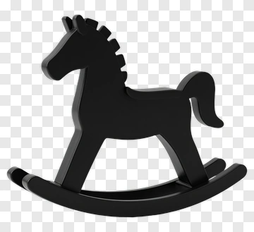 Black Rocking Horse PNG