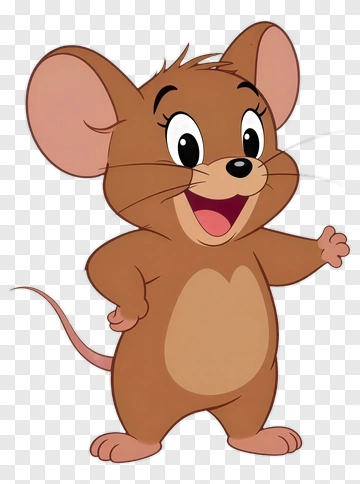 Cartoon Mouse Smiling And Posing PNG