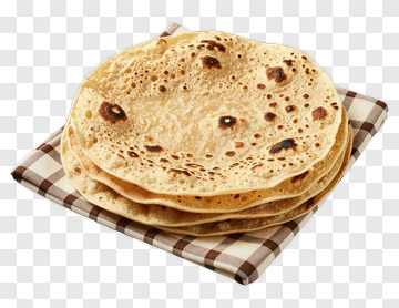 Stack Of Flatbreads On A Checkered Cloth PNG