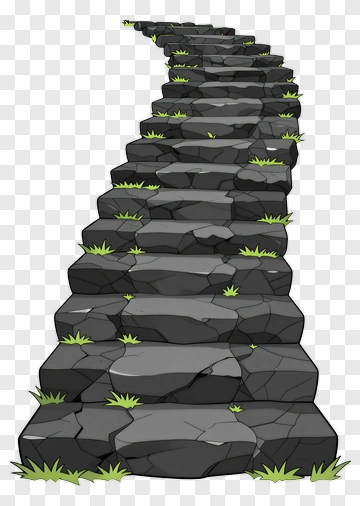 Stone Steps With Grass PNG